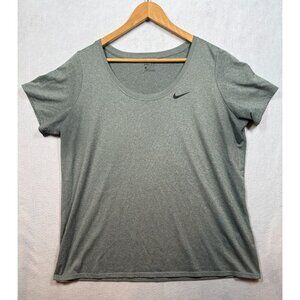 Nike Dri-FIT Legend Scoop Neck Tee 903112 Gray Short Sleeved Shirt Women's XXL